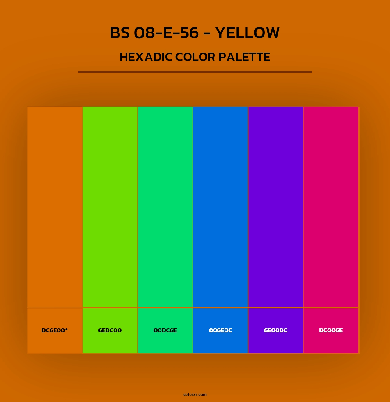 BS 08-E-56 - Yellow - Hexadic Color Palette