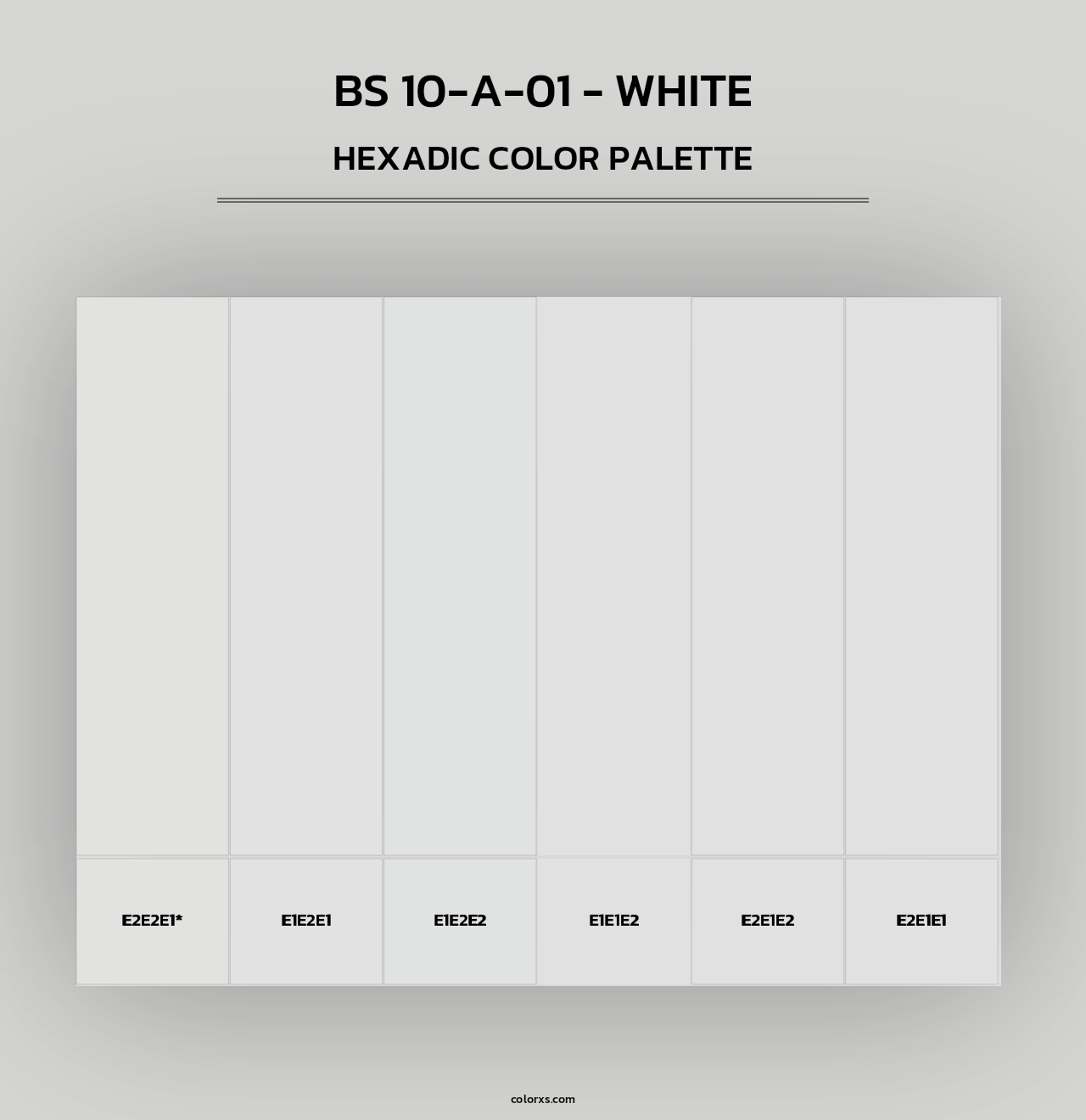 BS 10-A-01 - White - Hexadic Color Palette