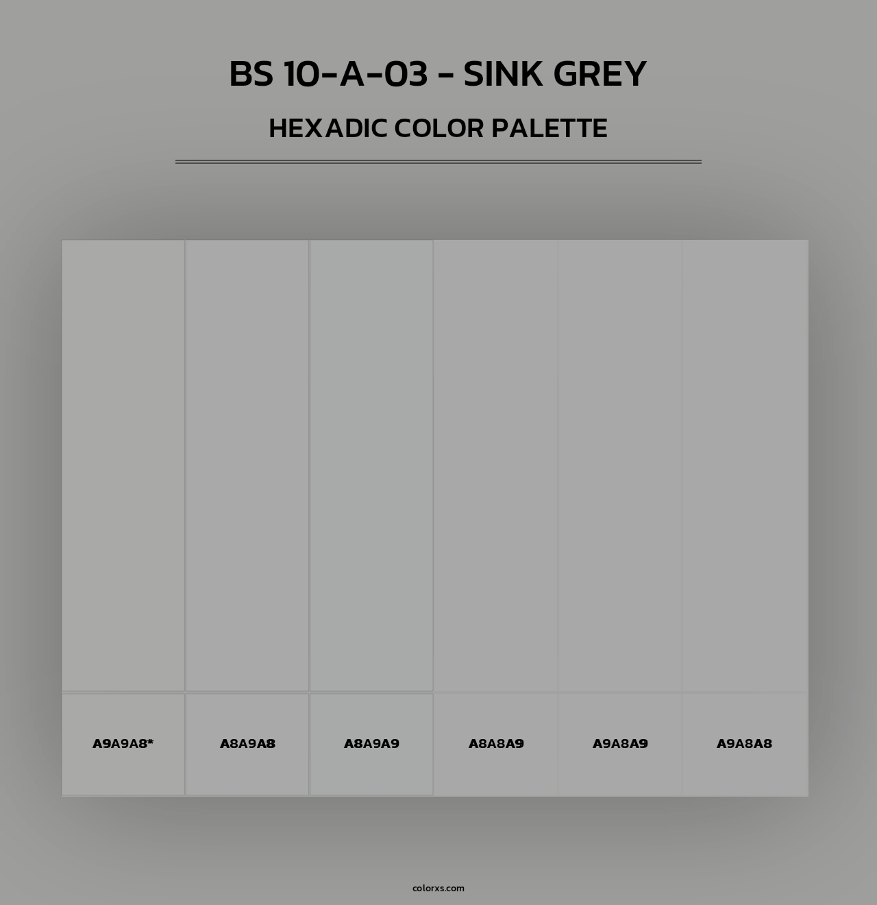BS 10-A-03 - Sink Grey - Hexadic Color Palette