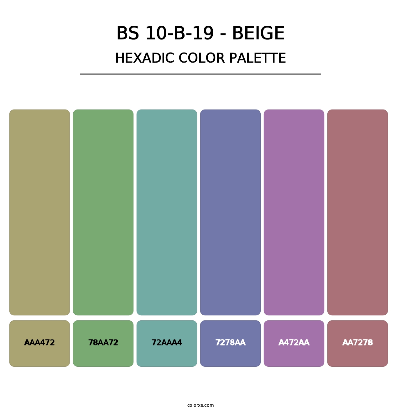 BS 10-B-19 - Beige - Hexadic Color Palette
