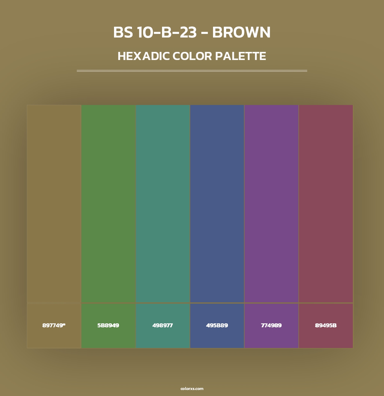 BS 10-B-23 - Brown - Hexadic Color Palette