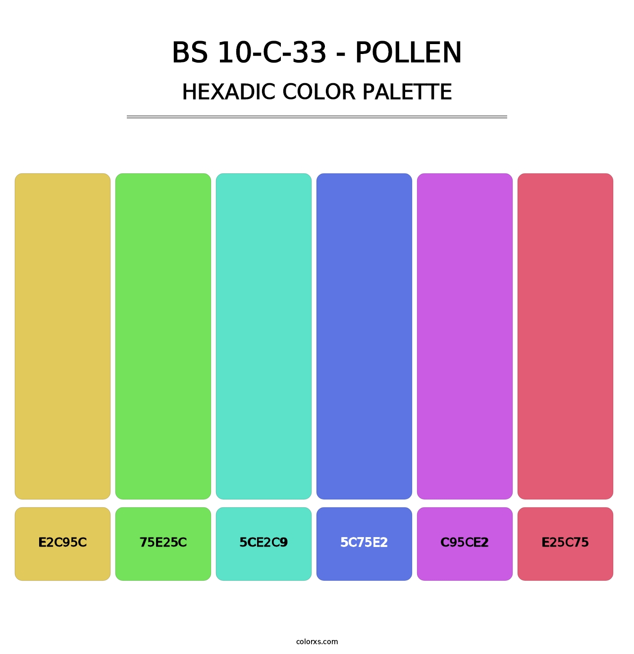 BS 10-C-33 - Pollen - Hexadic Color Palette