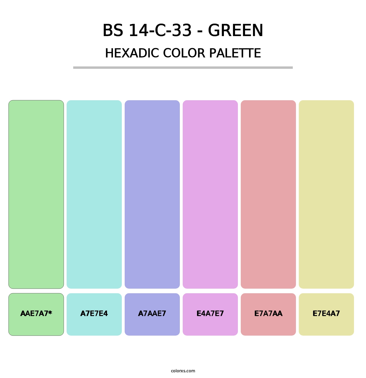 BS 14-C-33 - Green - Hexadic Color Palette