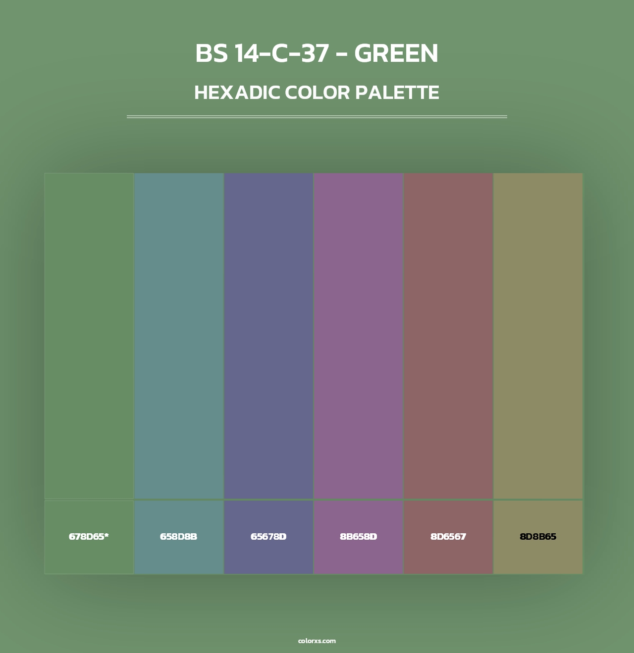 BS 14-C-37 - Green - Hexadic Color Palette