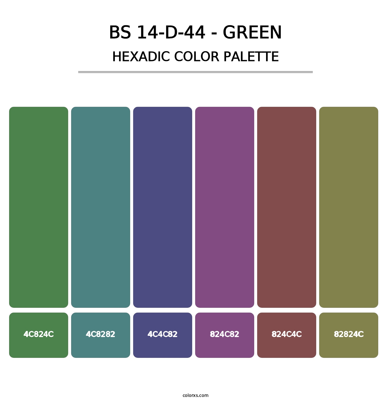 BS 14-D-44 - Green - Hexadic Color Palette