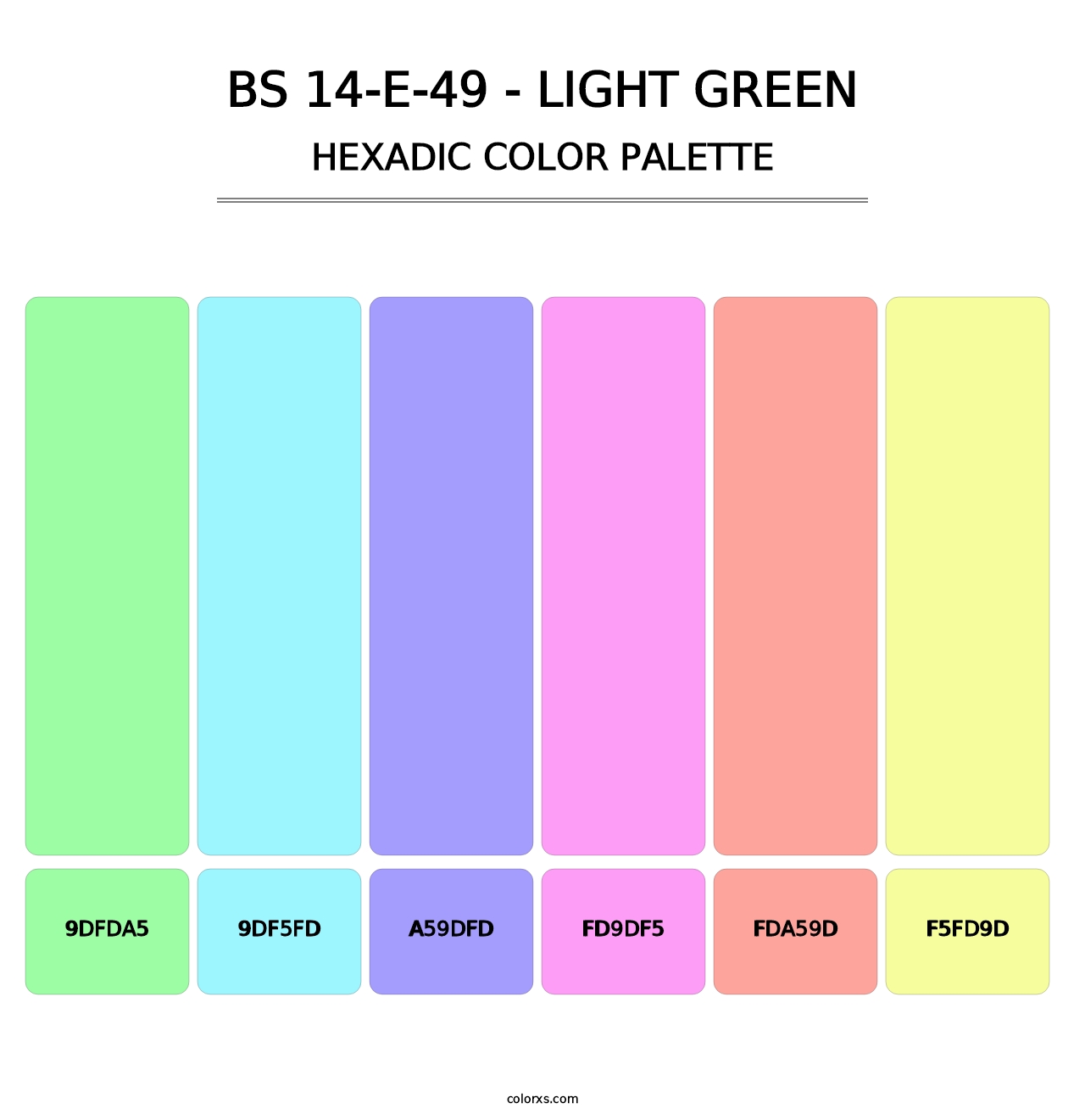 BS 14-E-49 - Light Green - Hexadic Color Palette