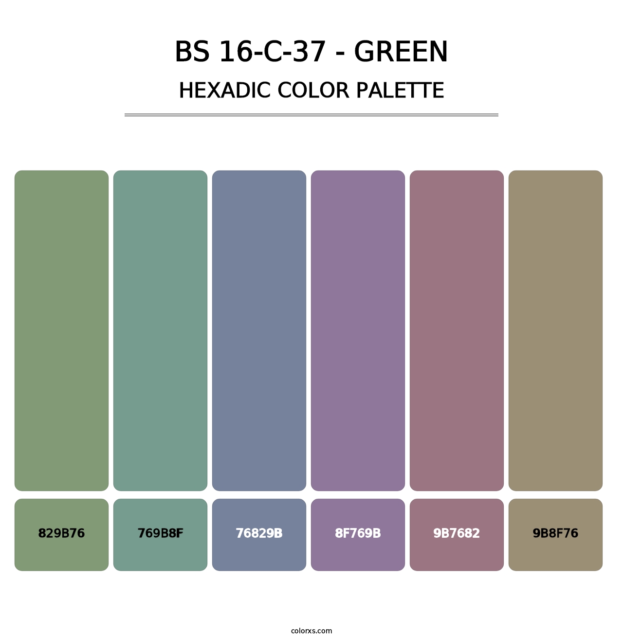 BS 16-C-37 - Green - Hexadic Color Palette