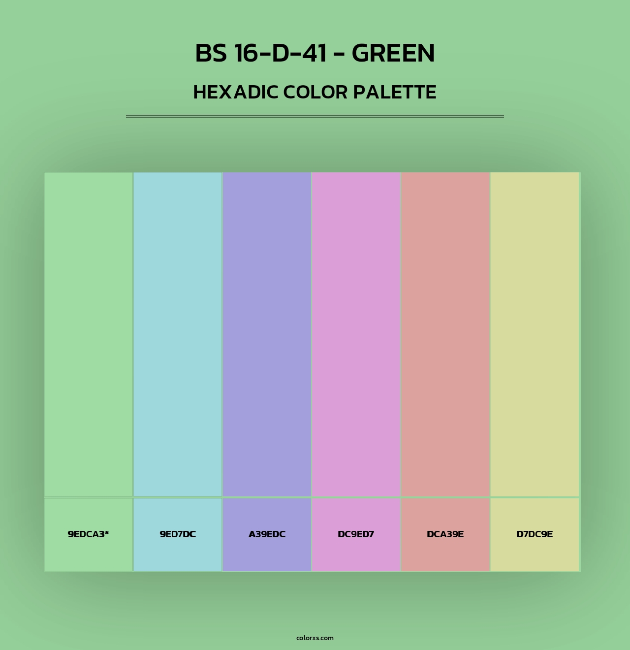 BS 16-D-41 - Green - Hexadic Color Palette
