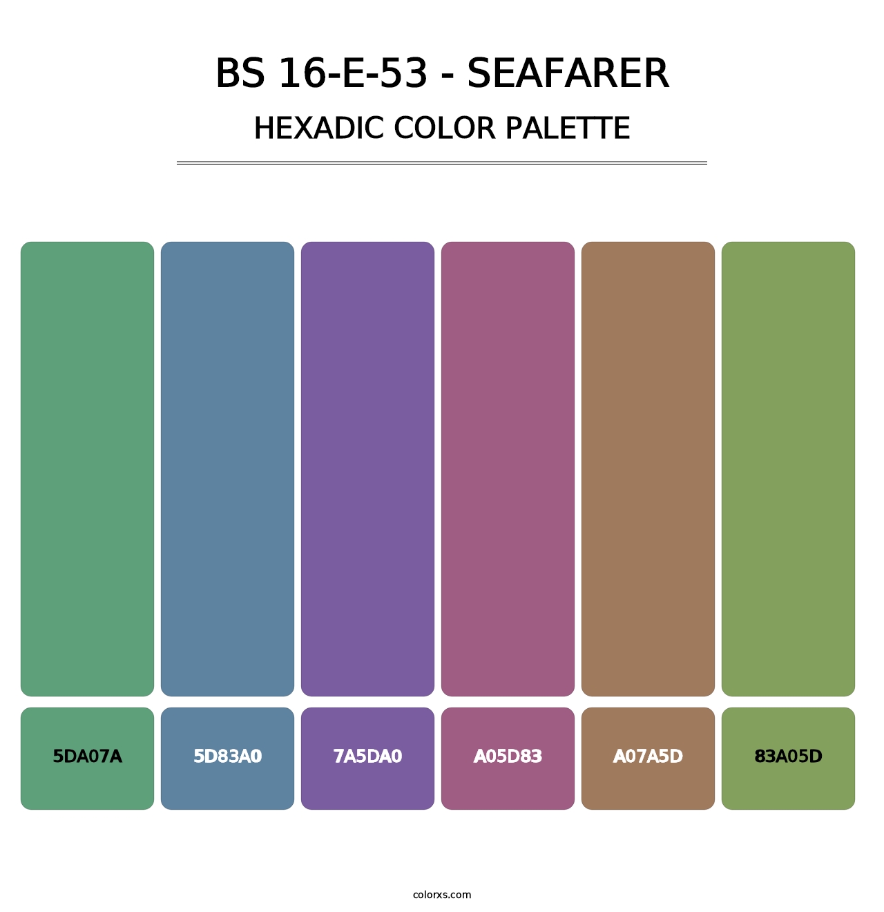 BS 16-E-53 - Seafarer - Hexadic Color Palette
