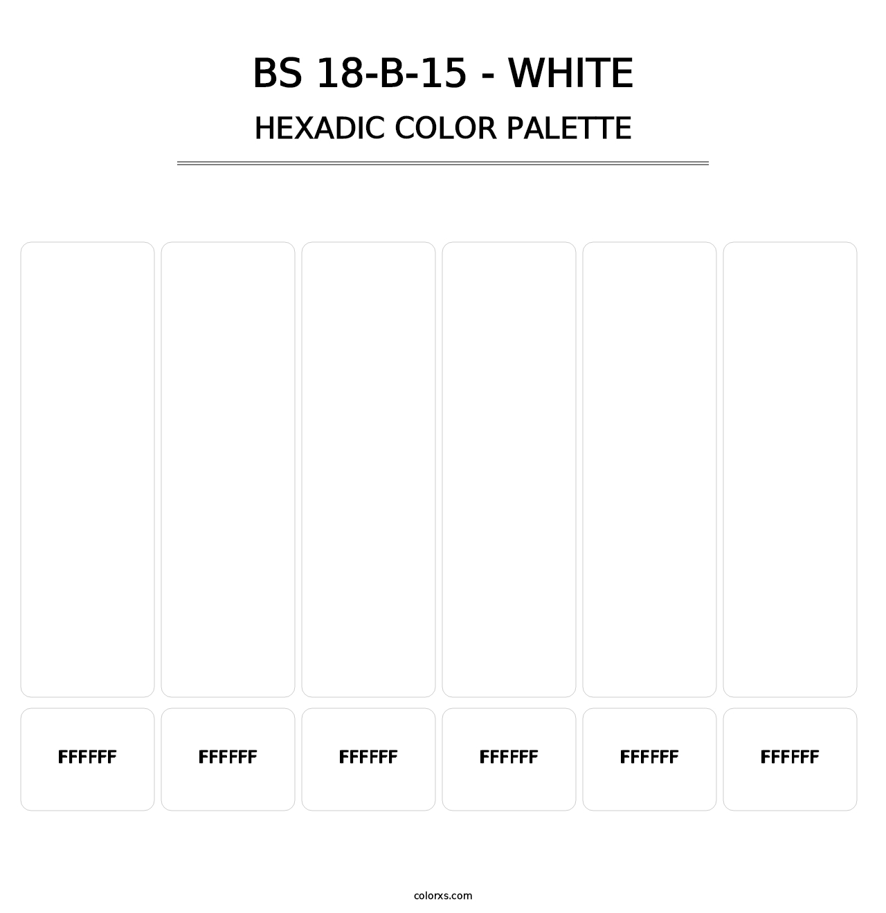 BS 18-B-15 - White - Hexadic Color Palette