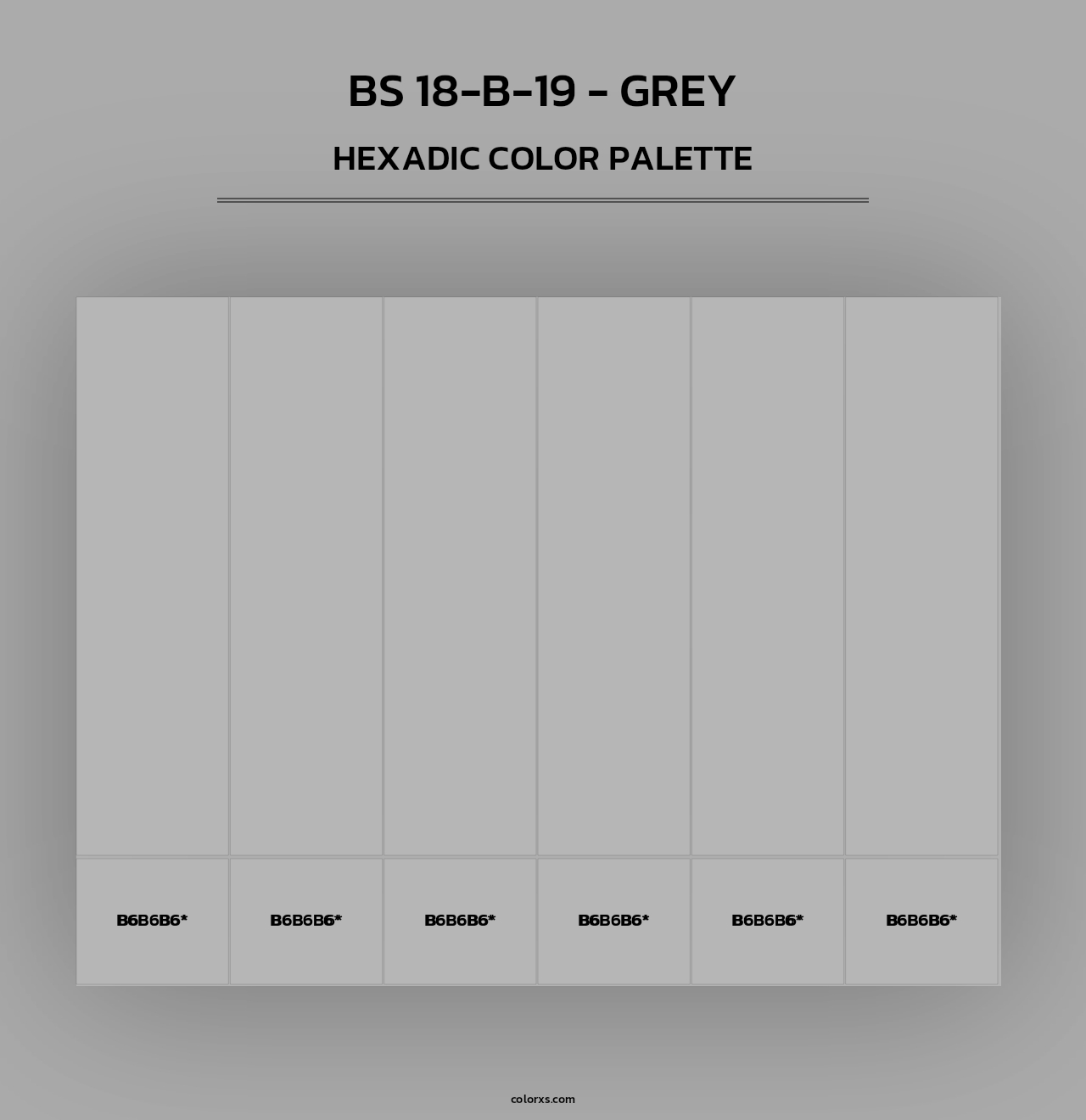 BS 18-B-19 - Grey - Hexadic Color Palette