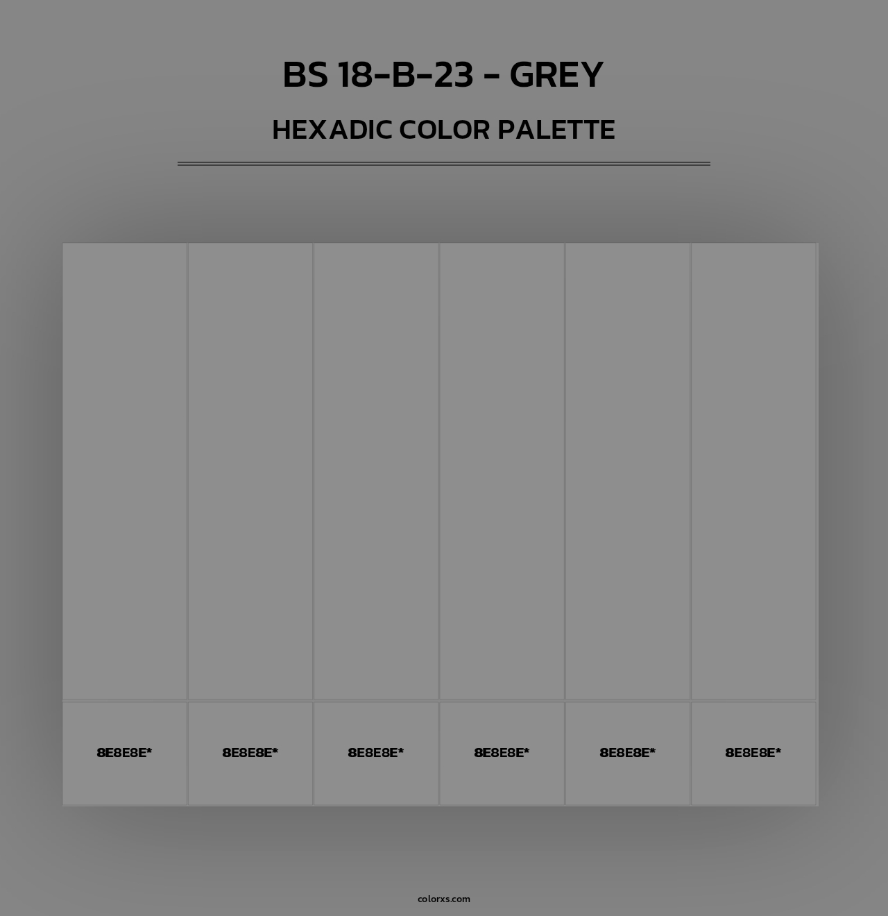 BS 18-B-23 - Grey - Hexadic Color Palette