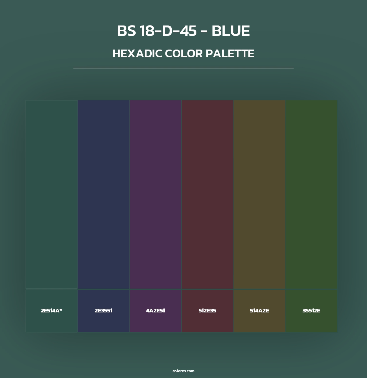 BS 18-D-45 - Blue - Hexadic Color Palette