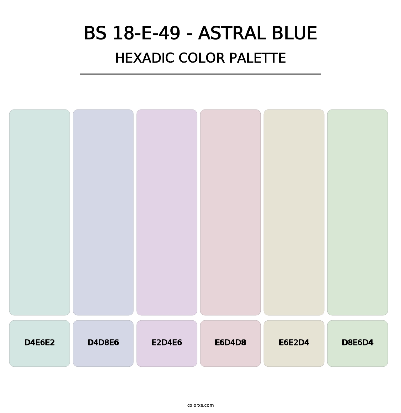 BS 18-E-49 - Astral Blue - Hexadic Color Palette