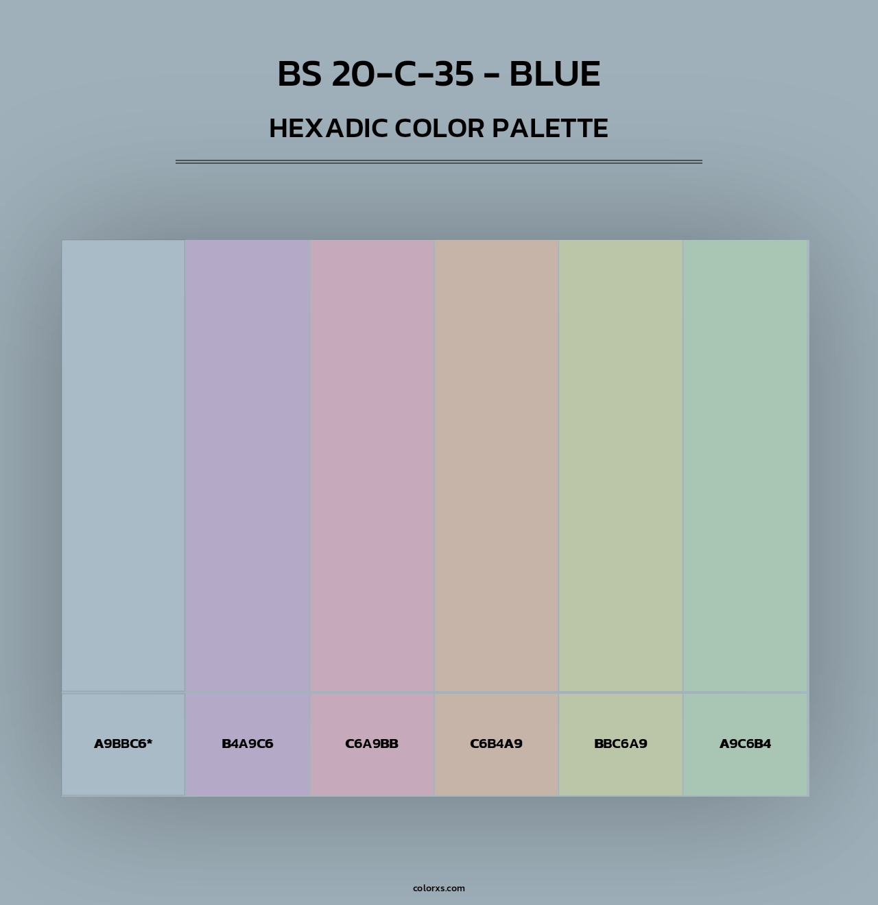 BS 20-C-35 - Blue - Hexadic Color Palette