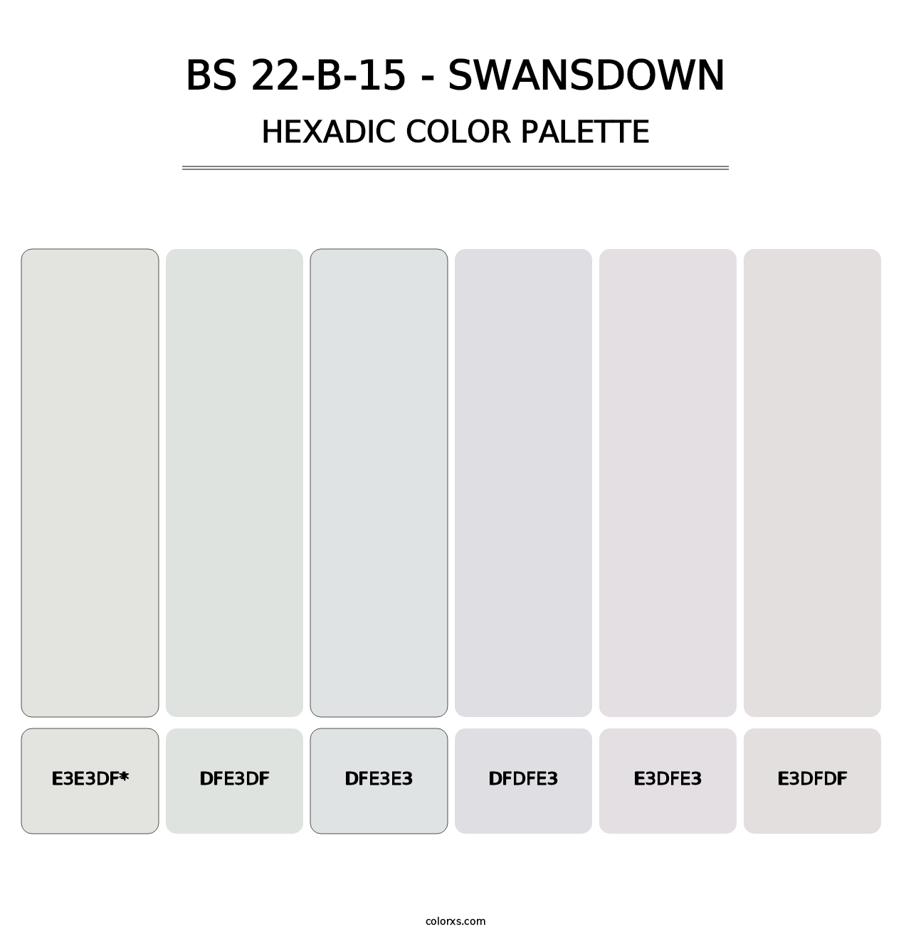 BS 22-B-15 - Swansdown - Hexadic Color Palette