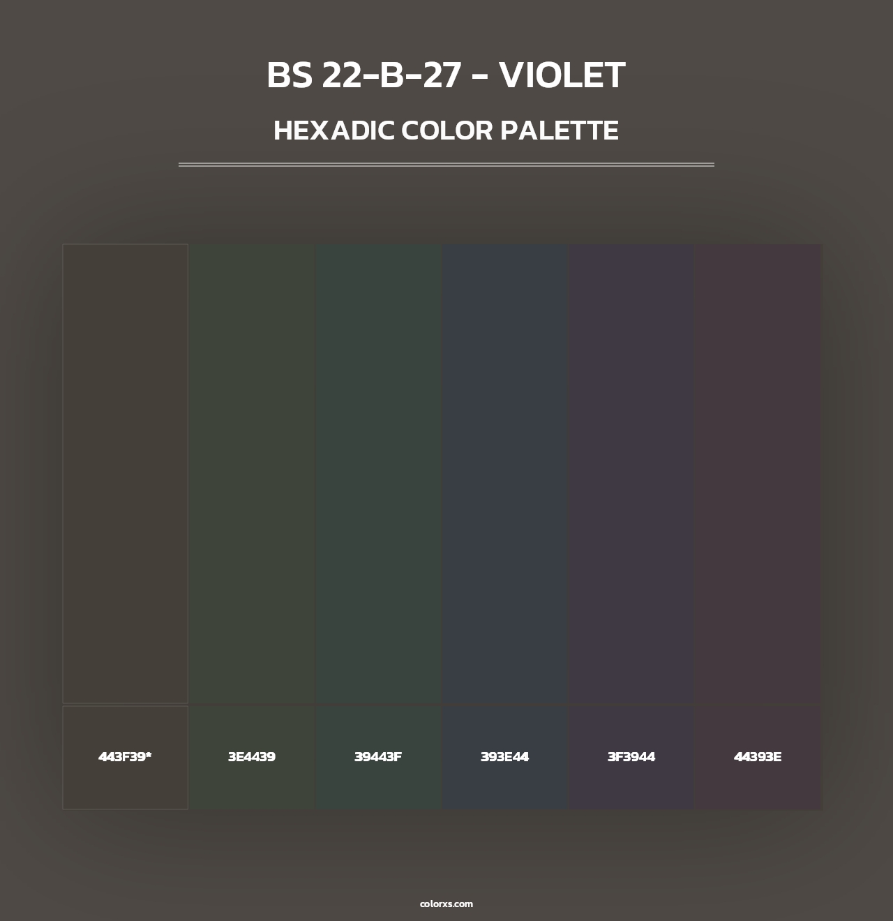 BS 22-B-27 - Violet - Hexadic Color Palette