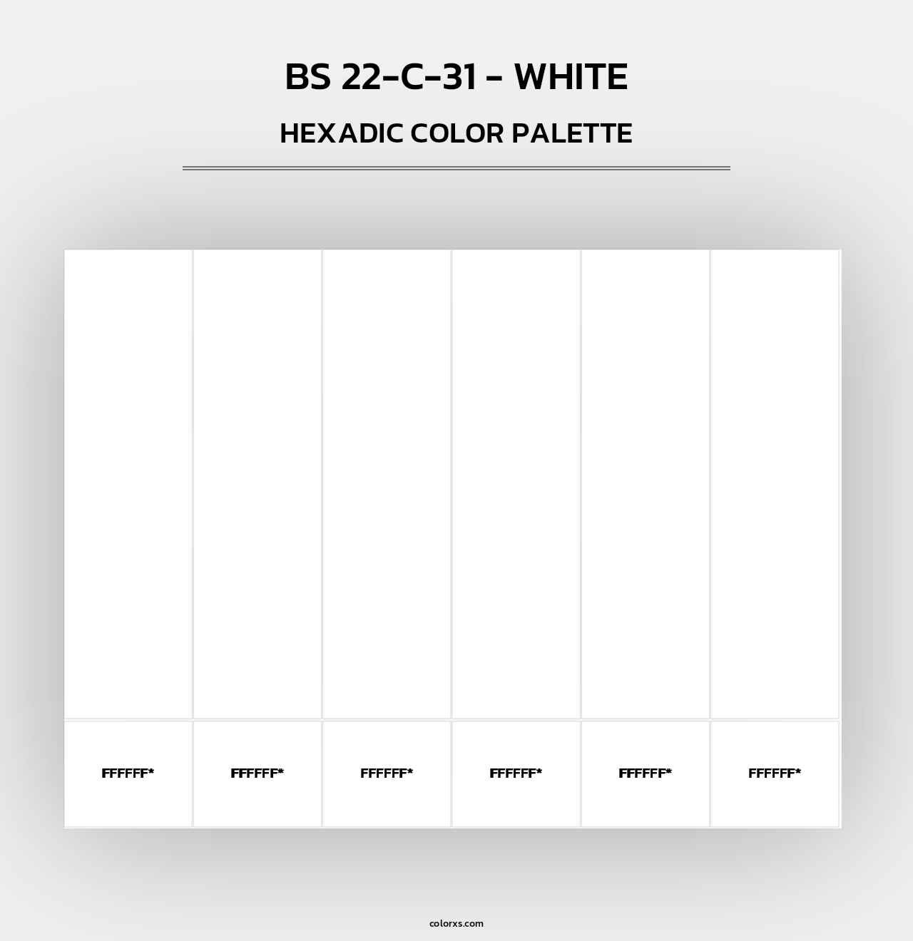 BS 22-C-31 - White - Hexadic Color Palette