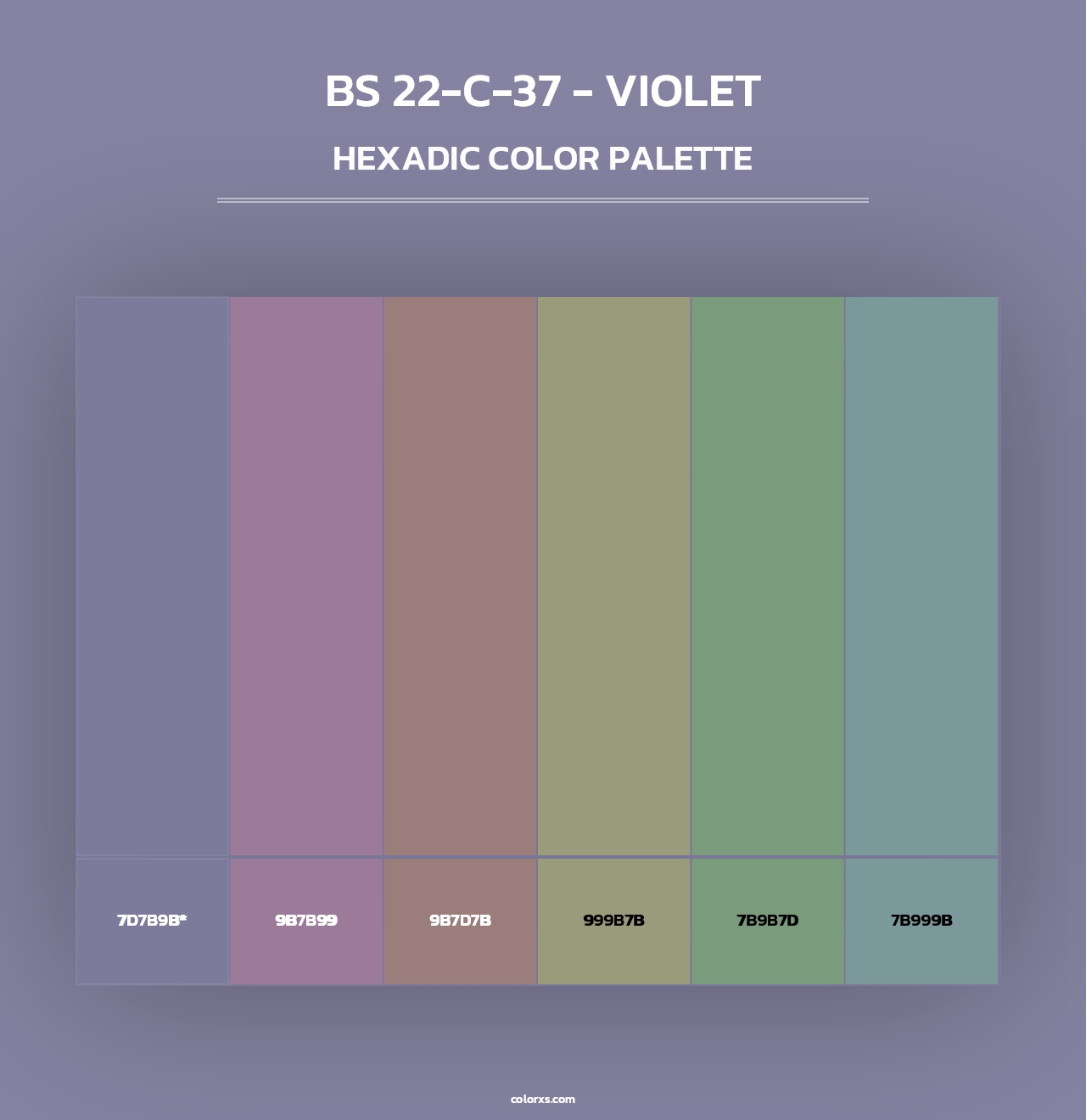 BS 22-C-37 - Violet - Hexadic Color Palette