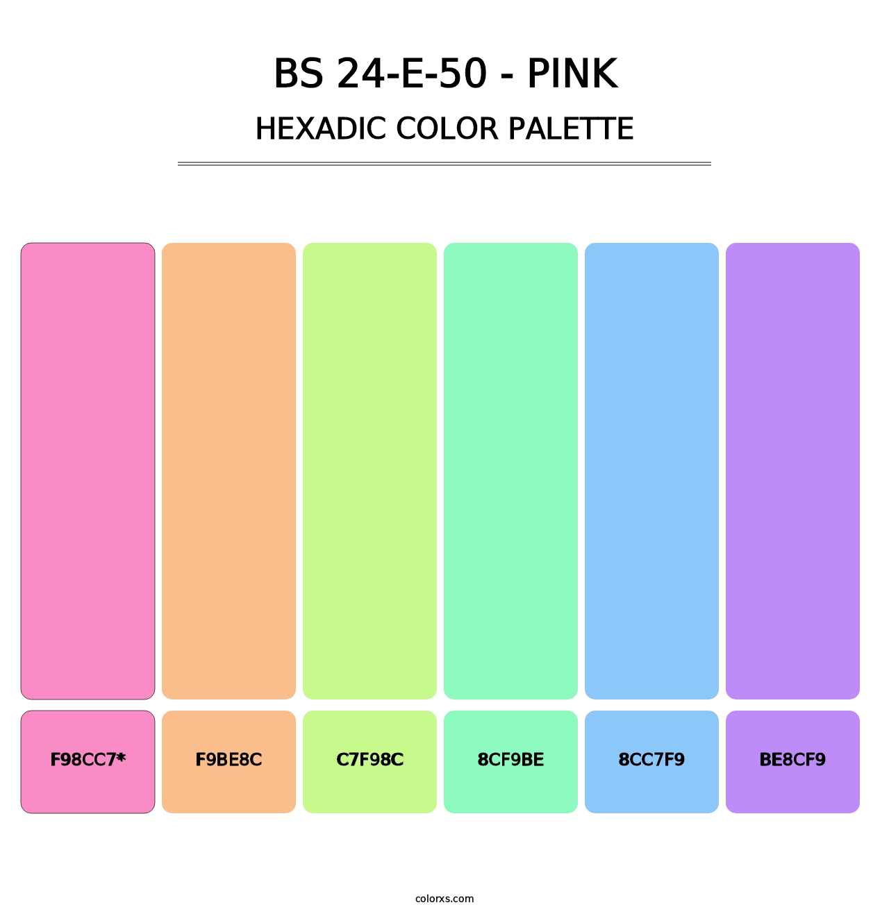 BS 24-E-50 - Pink - Hexadic Color Palette