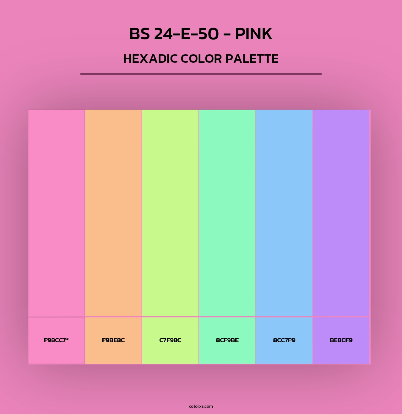 BS 24-E-50 - Pink - Hexadic Color Palette