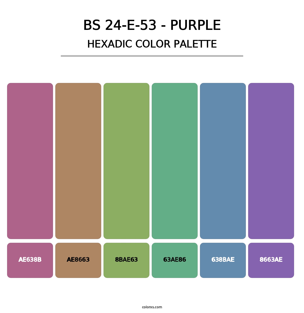 BS 24-E-53 - Purple - Hexadic Color Palette