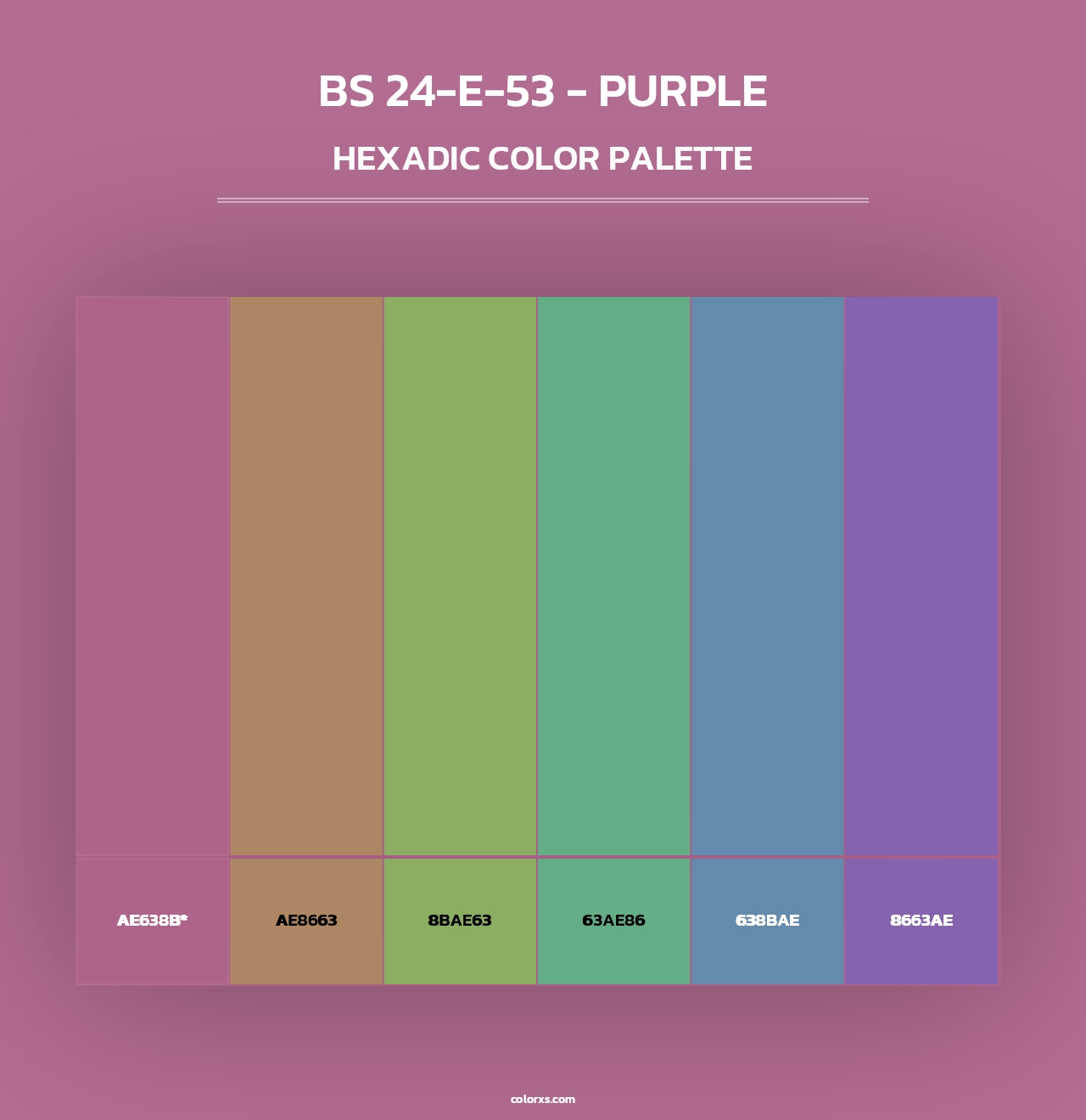 BS 24-E-53 - Purple - Hexadic Color Palette