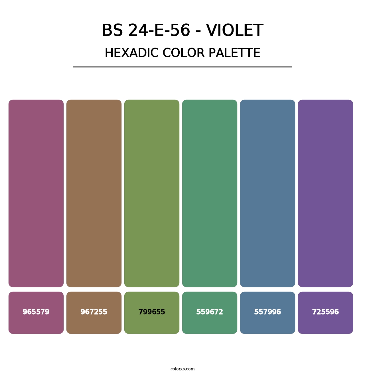 BS 24-E-56 - Violet - Hexadic Color Palette