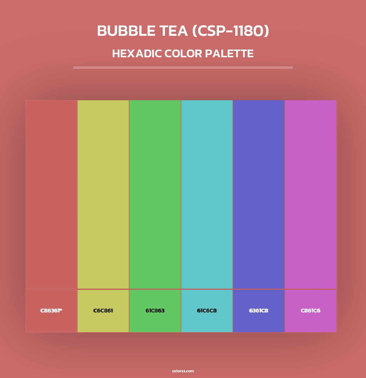 Bubble Tea (CSP-1180) - Hexadic Color Palette