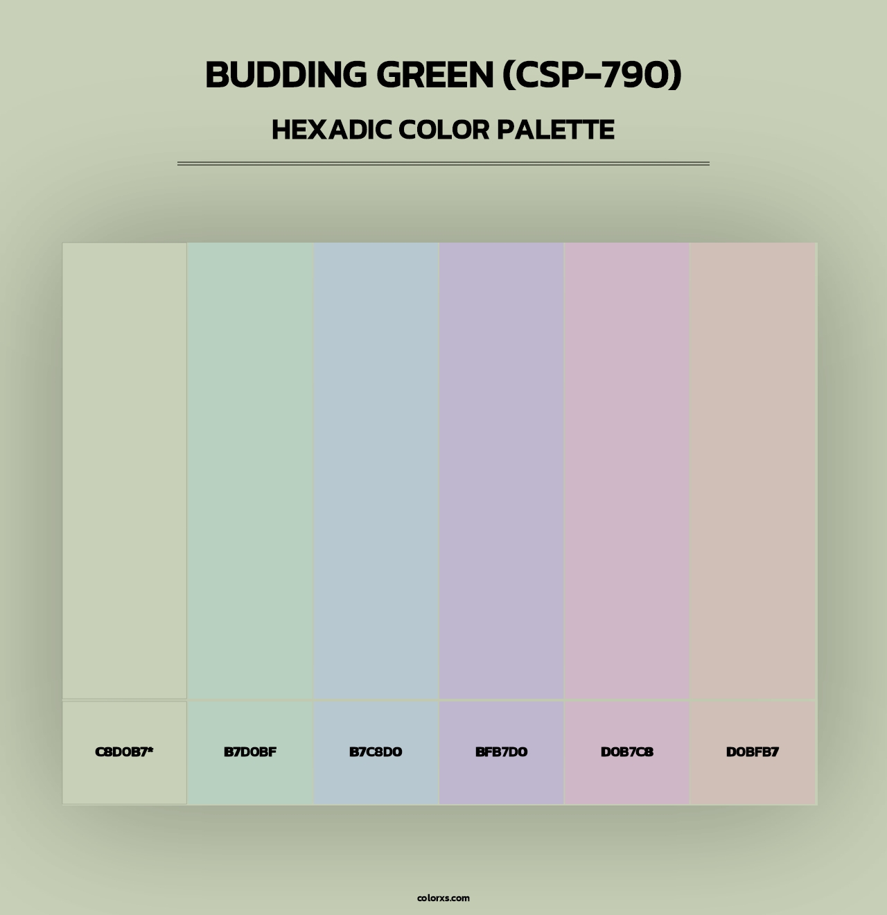 Budding Green (CSP-790) - Hexadic Color Palette