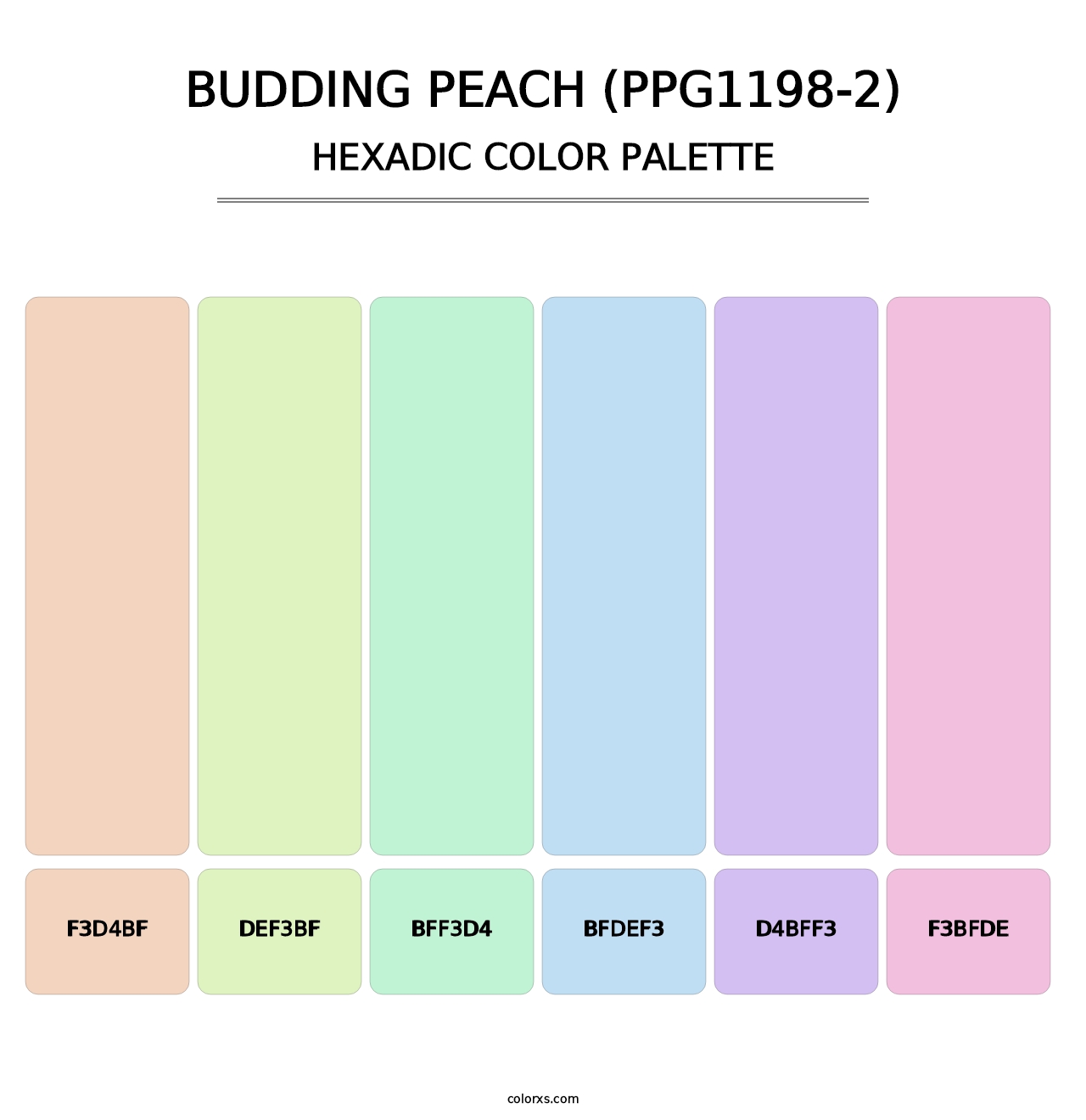 Budding Peach (PPG1198-2) - Hexadic Color Palette