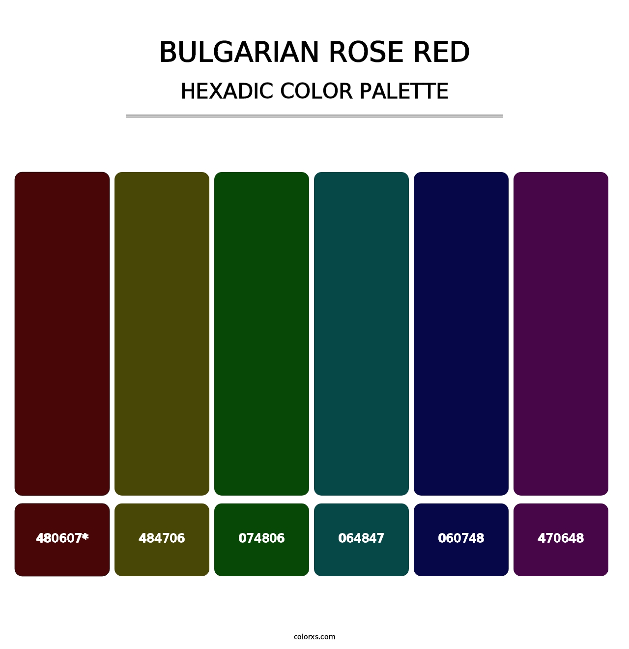 Bulgarian Rose Red - Hexadic Color Palette
