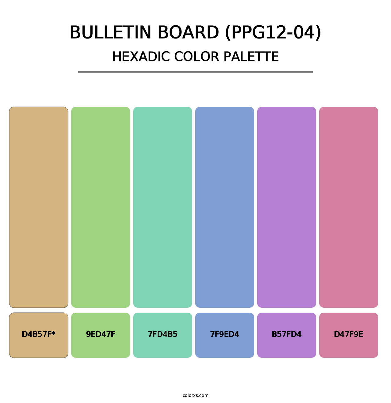 Bulletin Board (PPG12-04) - Hexadic Color Palette