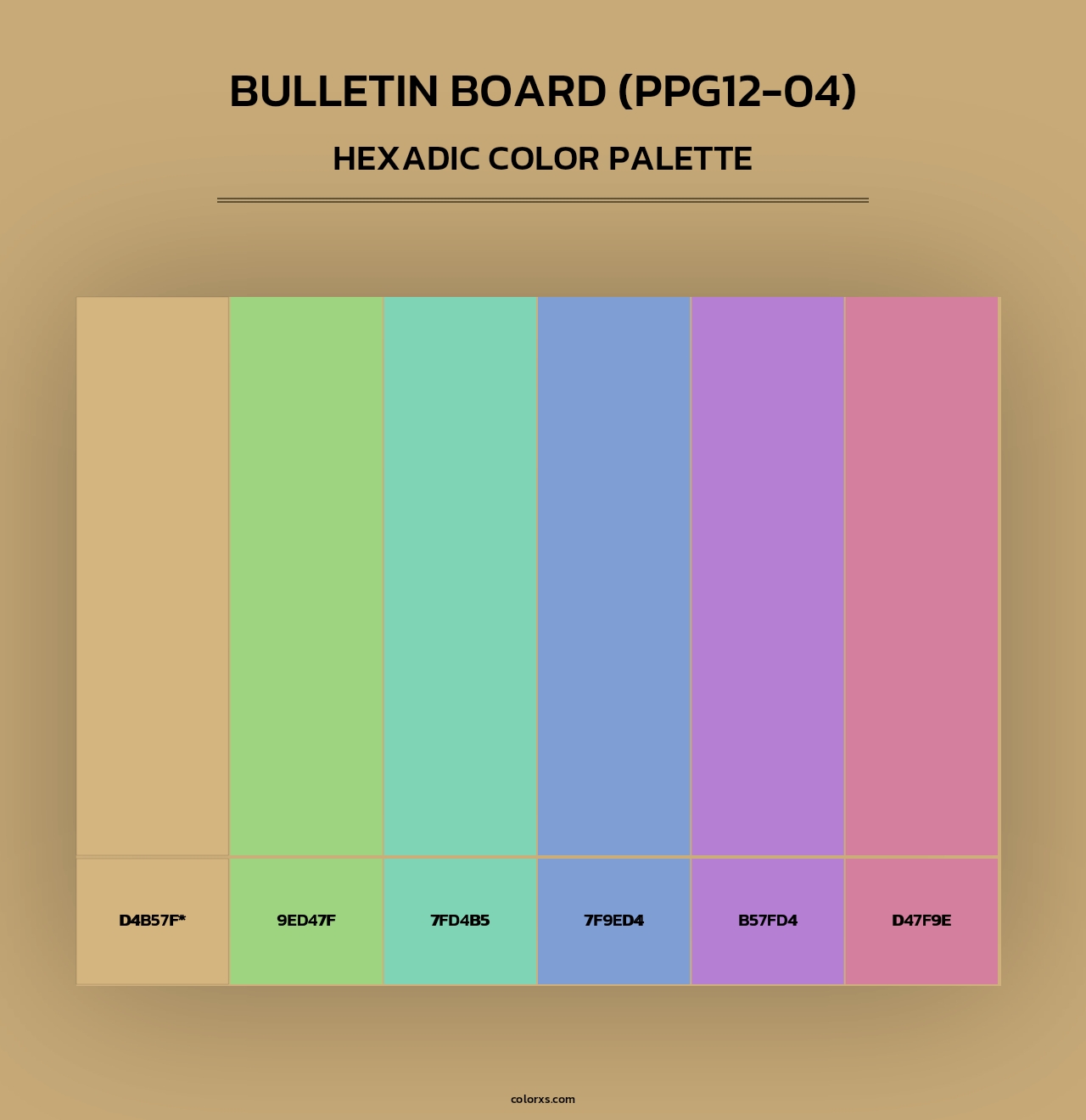 Bulletin Board (PPG12-04) - Hexadic Color Palette