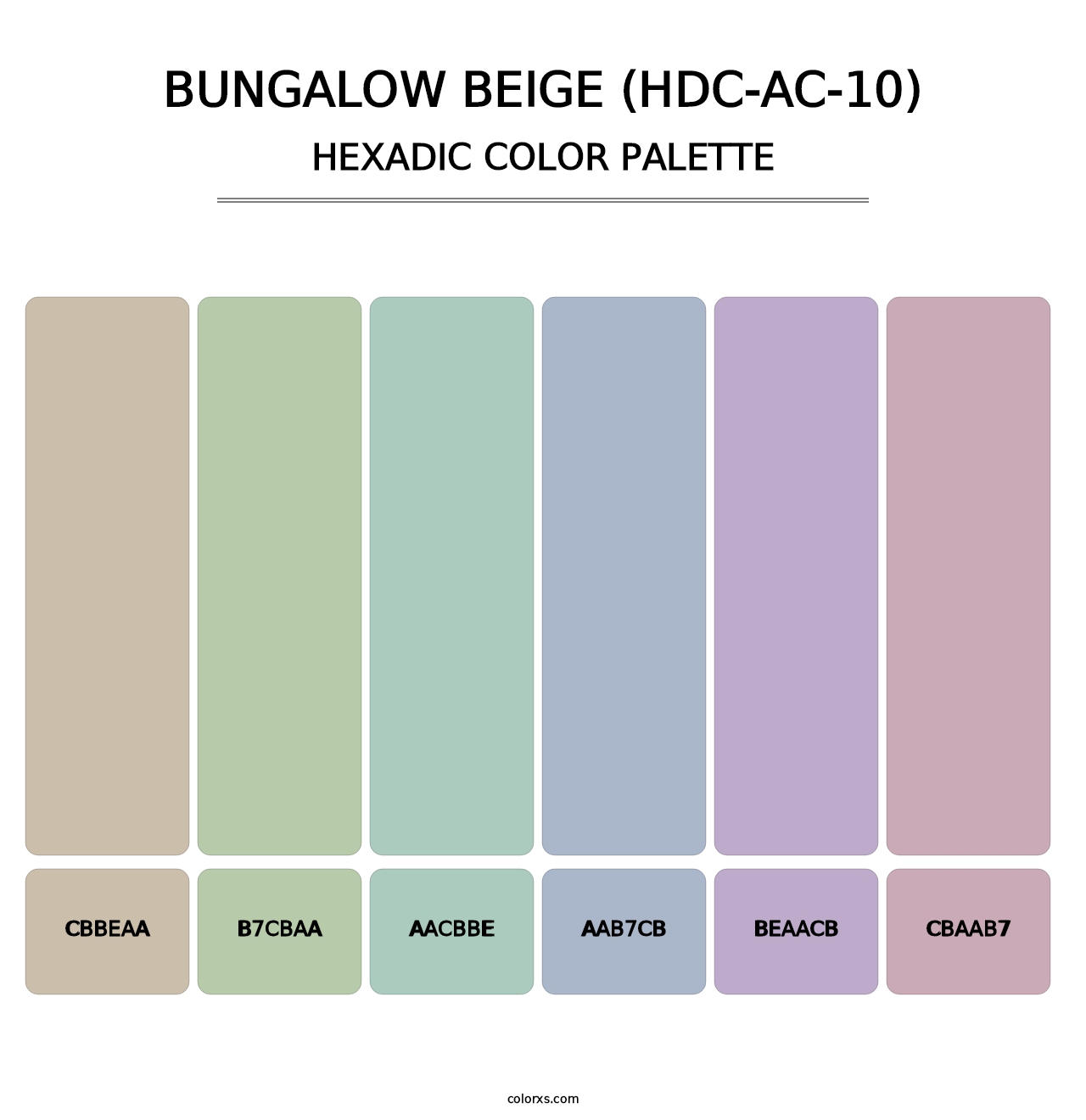 Bungalow Beige (HDC-AC-10) - Hexadic Color Palette
