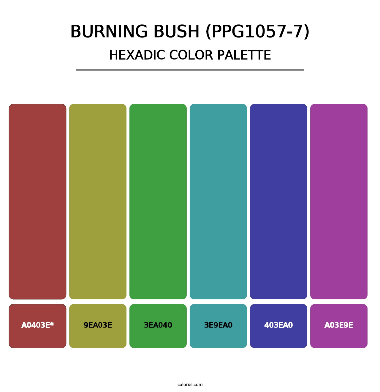Burning Bush (PPG1057-7) - Hexadic Color Palette