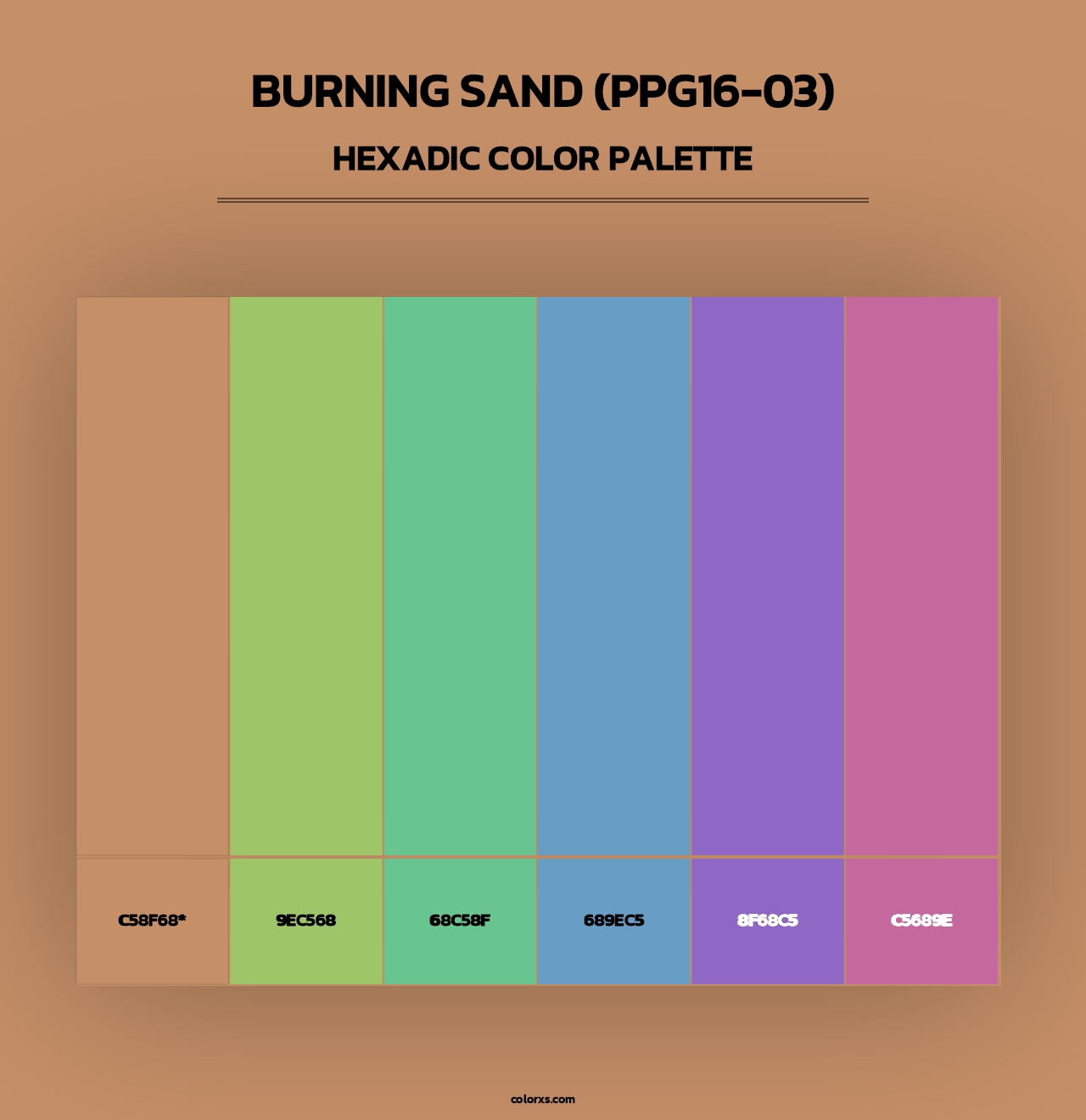 Burning Sand (PPG16-03) - Hexadic Color Palette