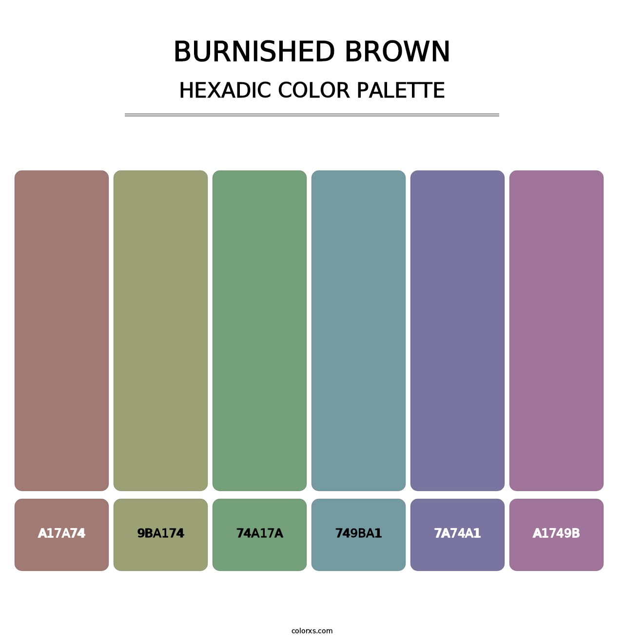 Burnished Brown - Hexadic Color Palette