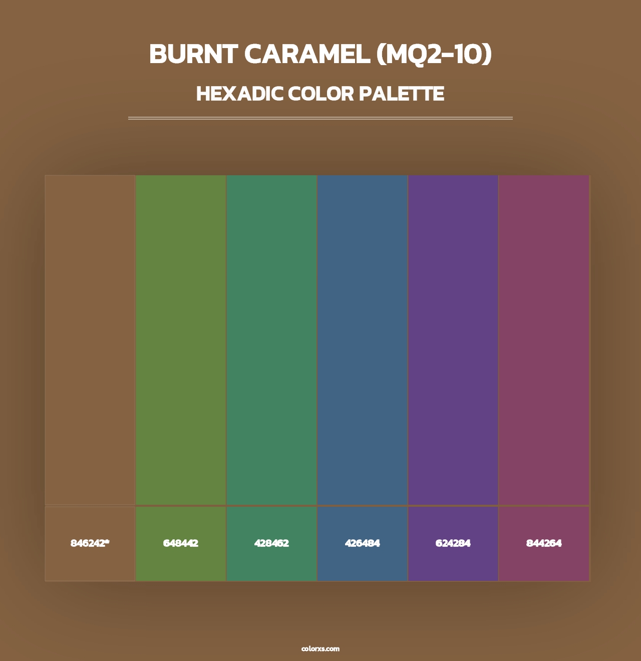 Burnt Caramel (MQ2-10) - Hexadic Color Palette