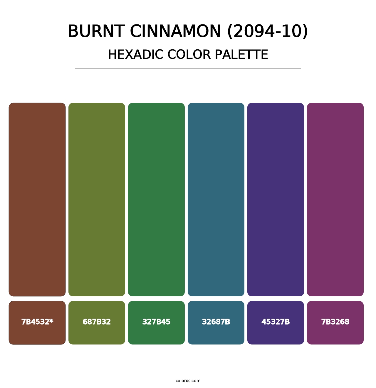 Burnt Cinnamon (2094-10) - Hexadic Color Palette
