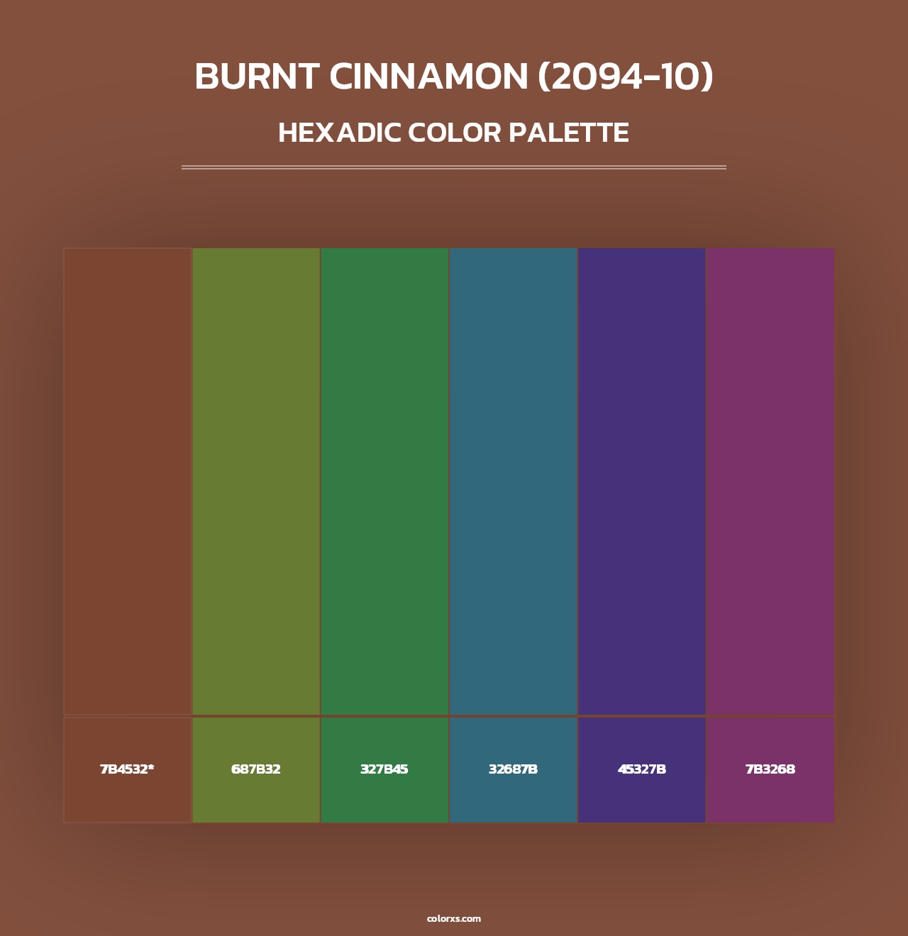 Burnt Cinnamon (2094-10) - Hexadic Color Palette