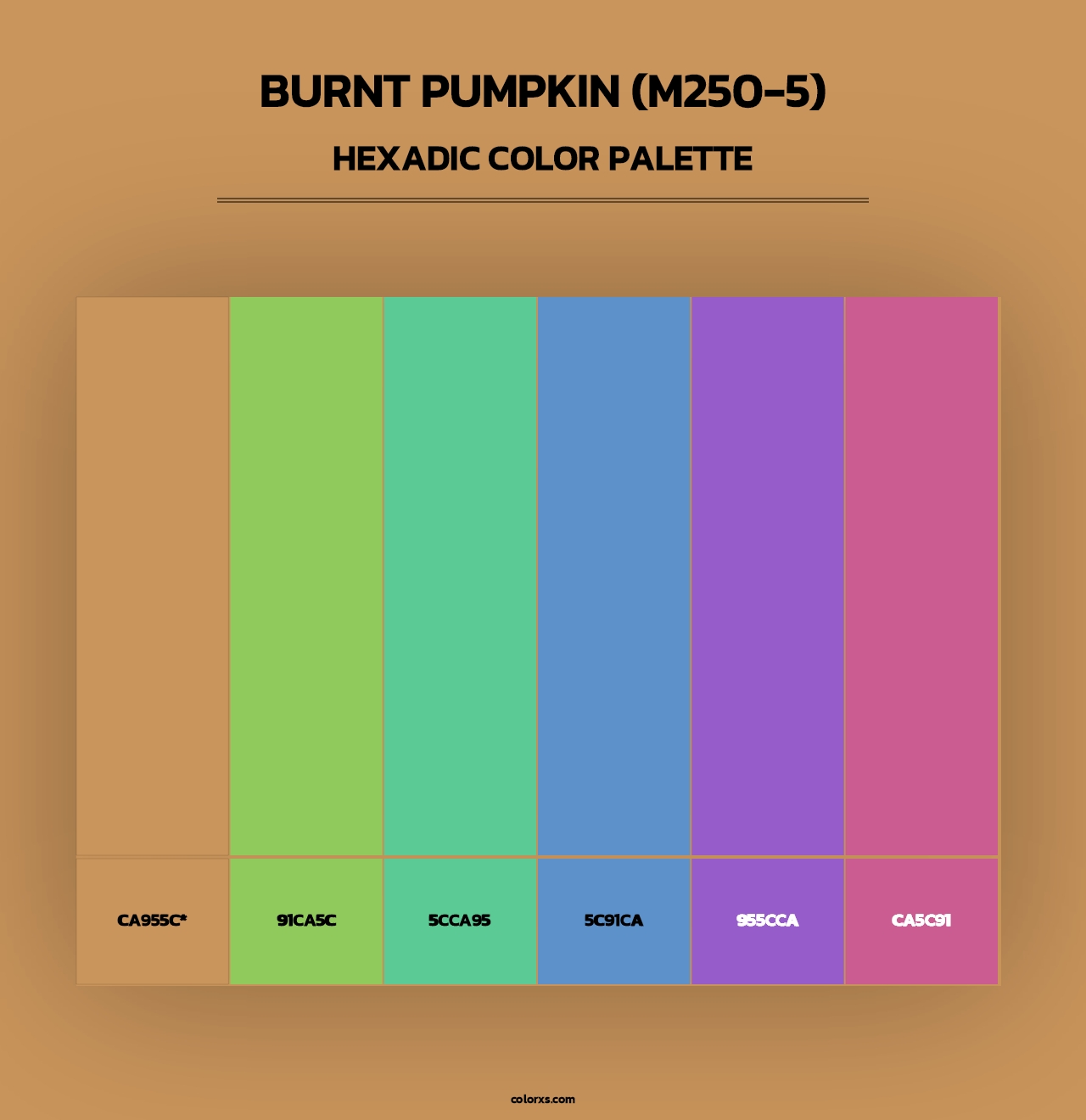 Burnt Pumpkin (M250-5) - Hexadic Color Palette