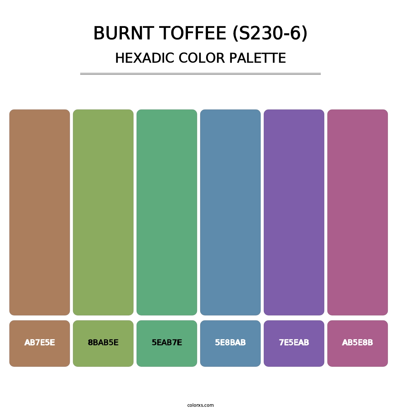 Burnt Toffee (S230-6) - Hexadic Color Palette