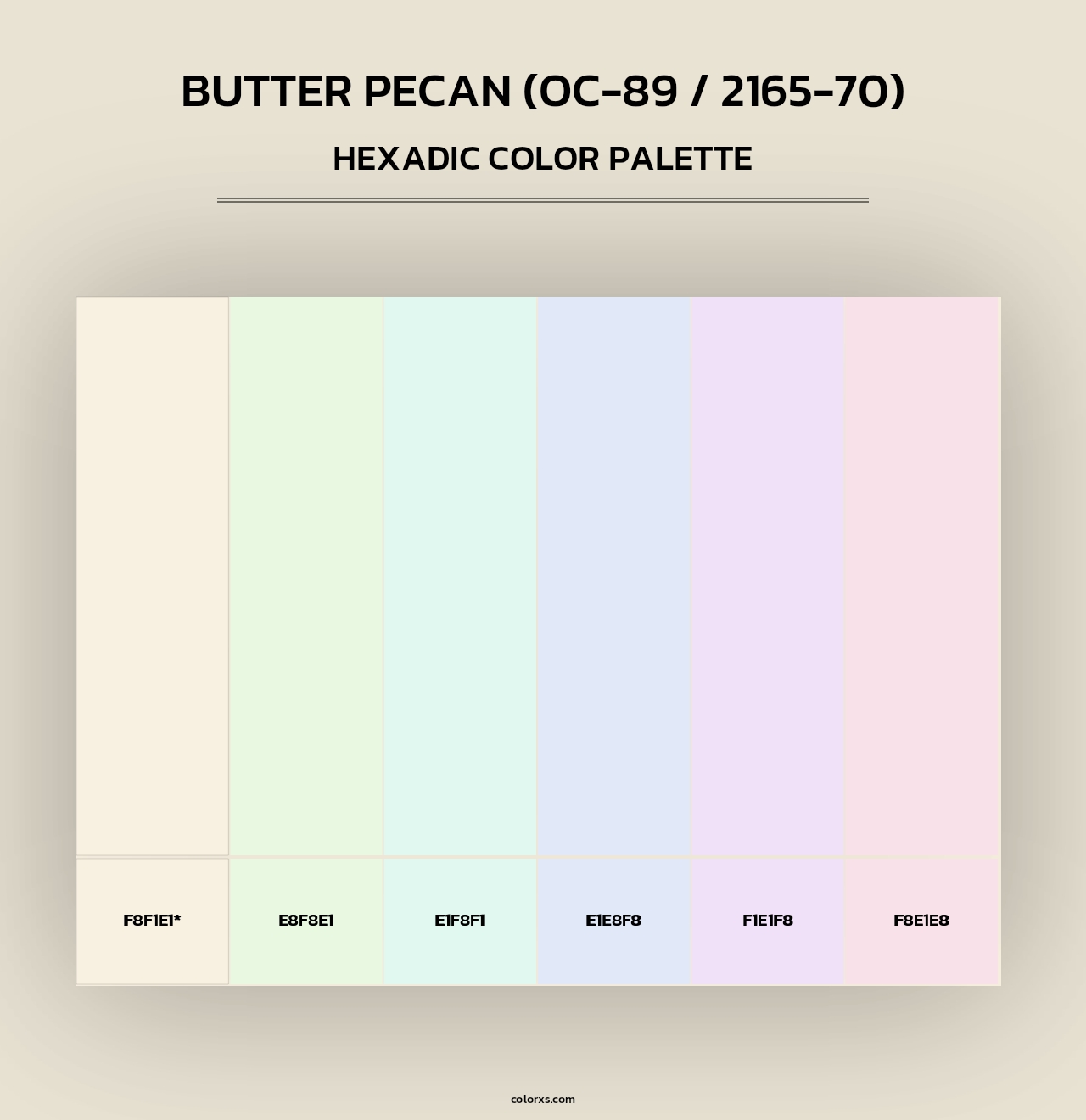 Butter Pecan (OC-89 / 2165-70) - Hexadic Color Palette