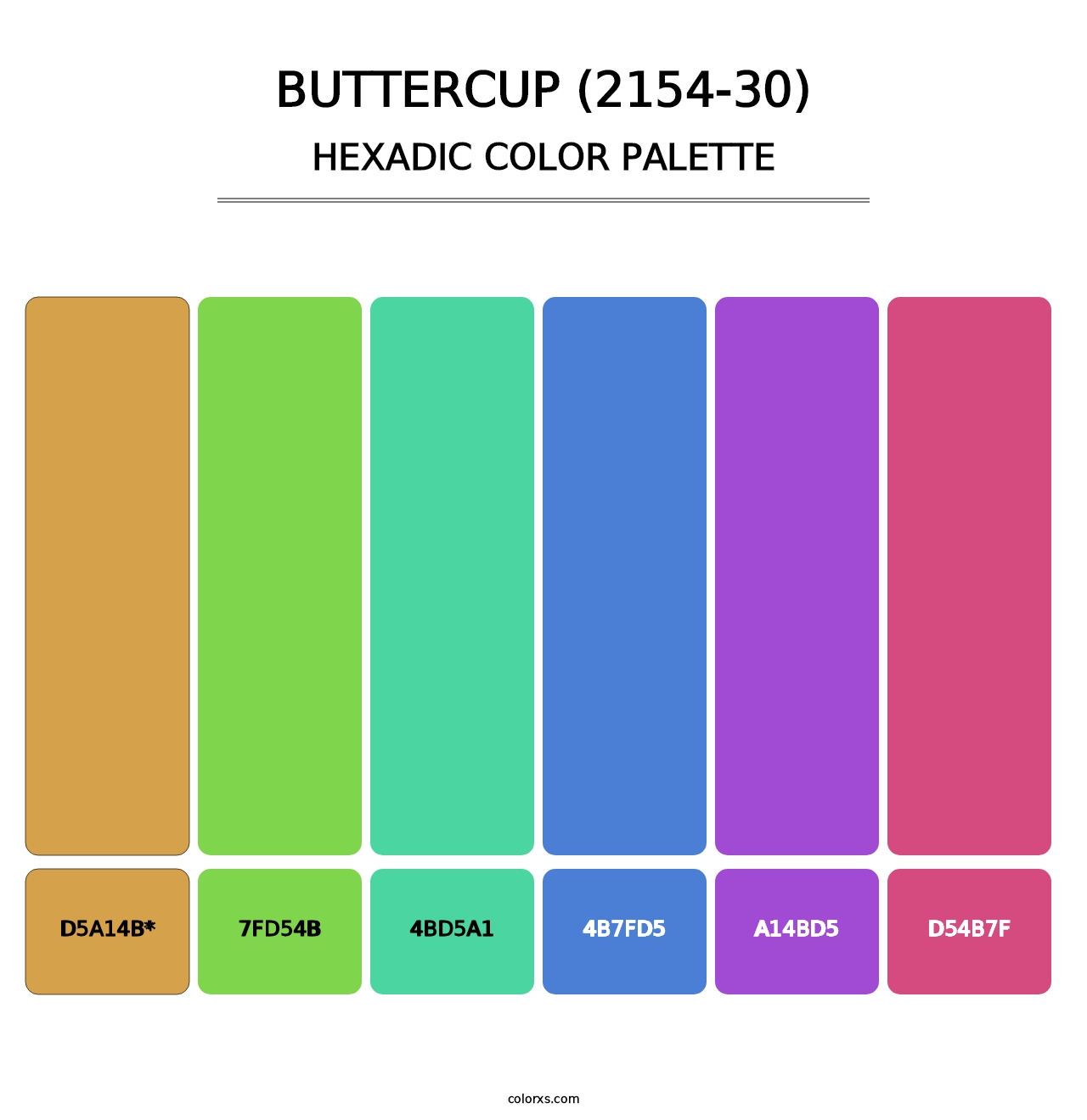 Buttercup (2154-30) - Hexadic Color Palette
