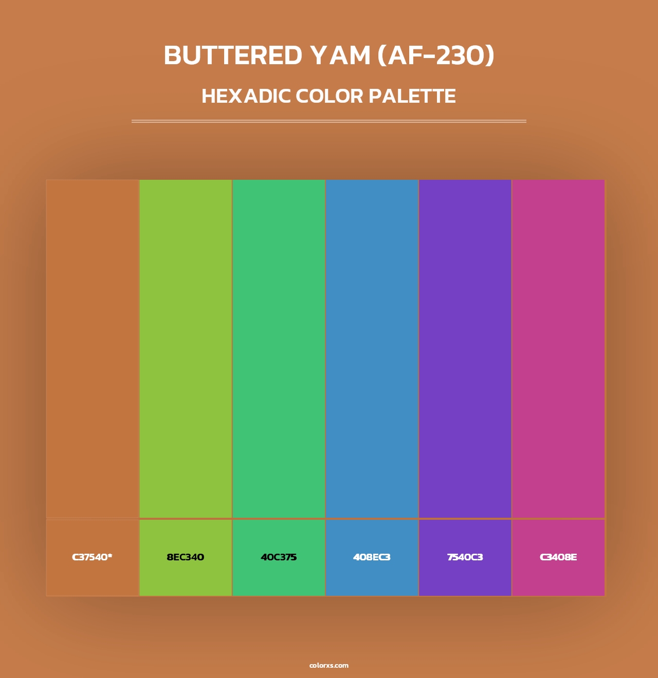 Buttered Yam (AF-230) - Hexadic Color Palette
