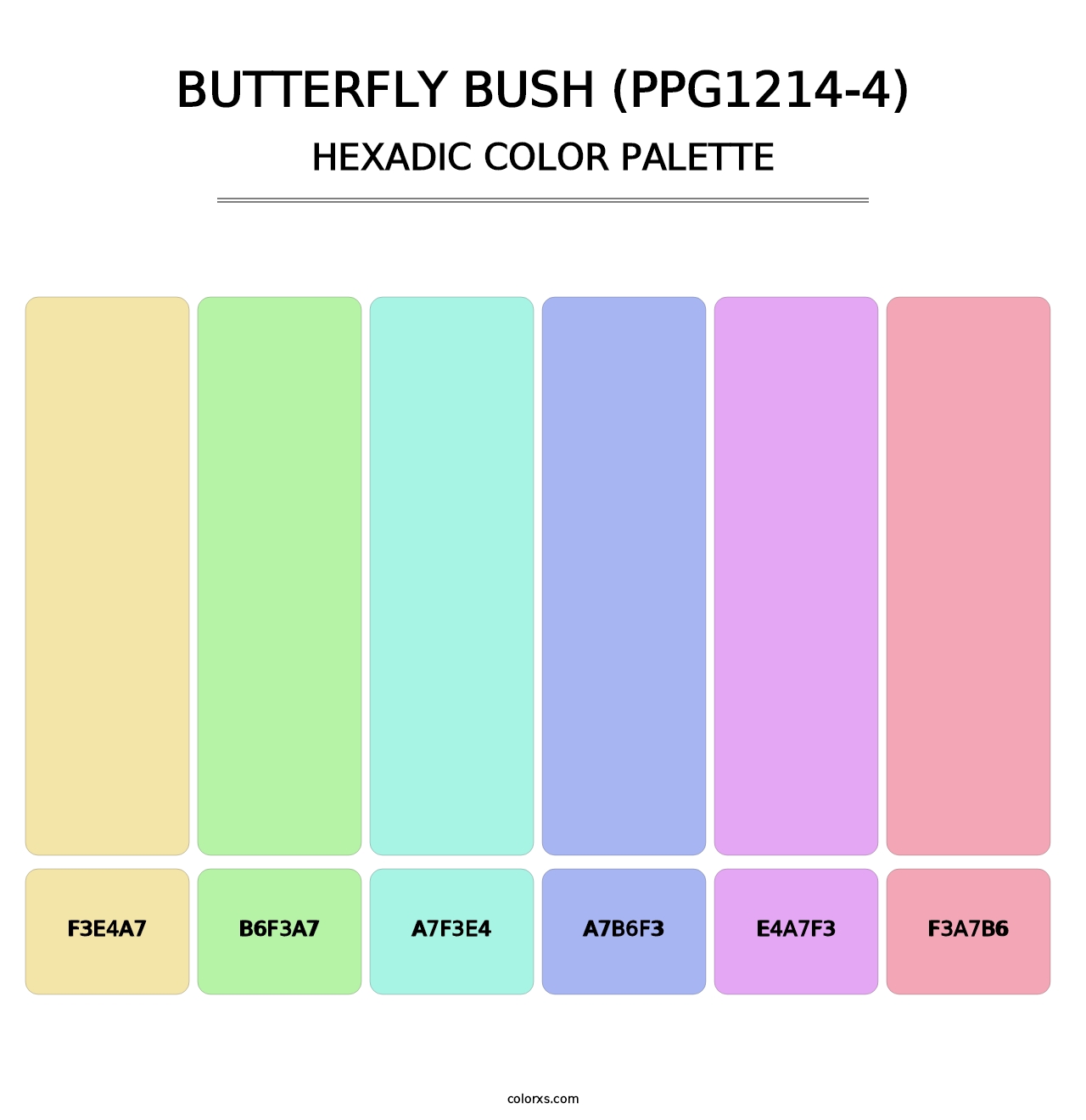 Butterfly Bush (PPG1214-4) - Hexadic Color Palette