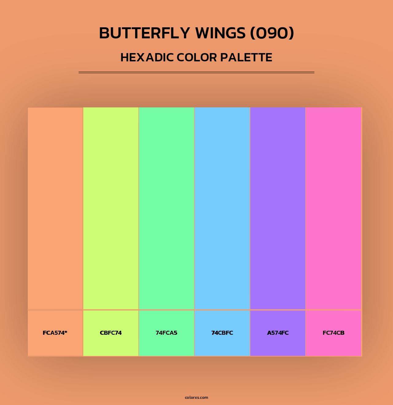 Butterfly Wings (090) - Hexadic Color Palette