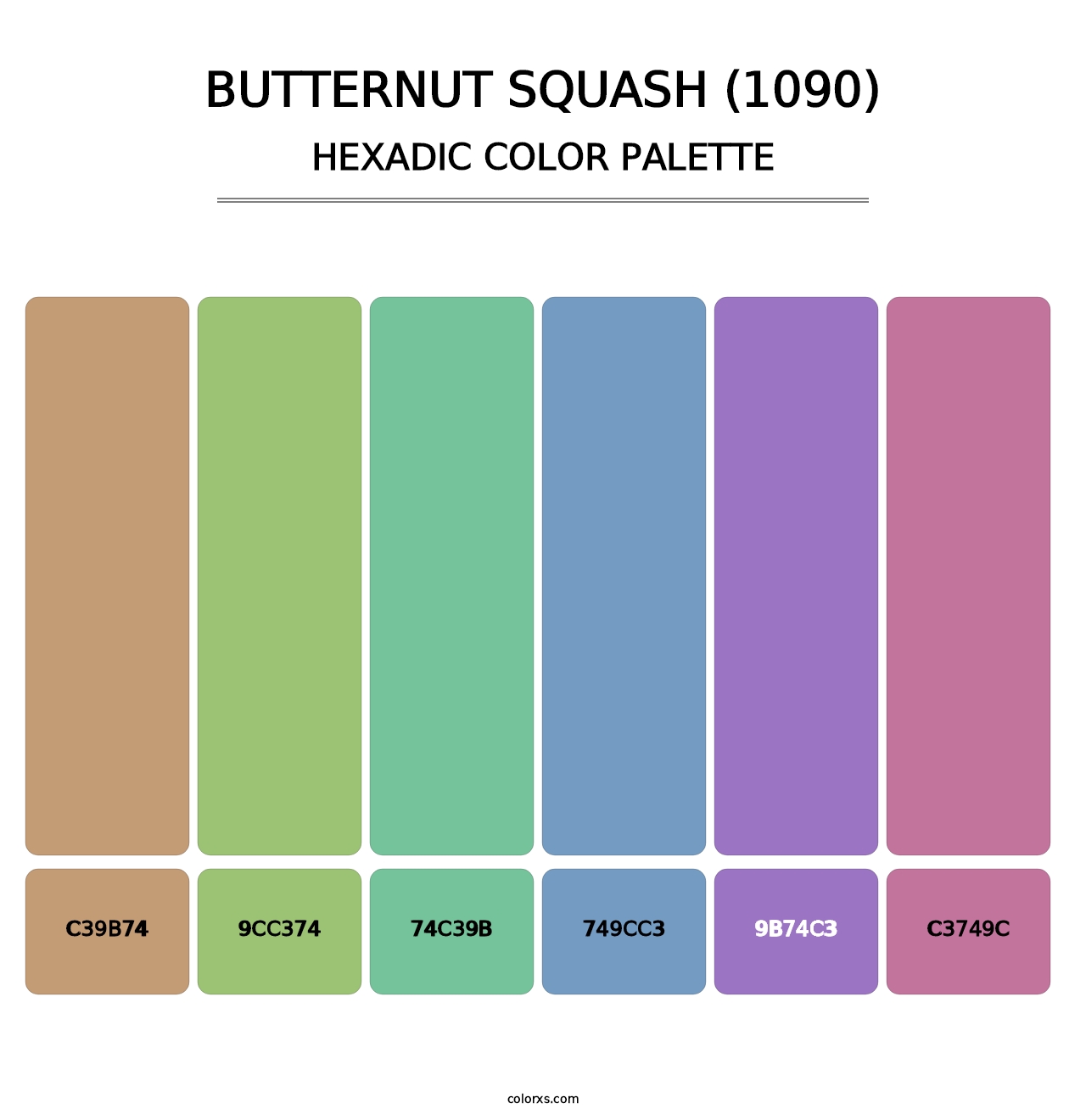 Butternut Squash (1090) - Hexadic Color Palette