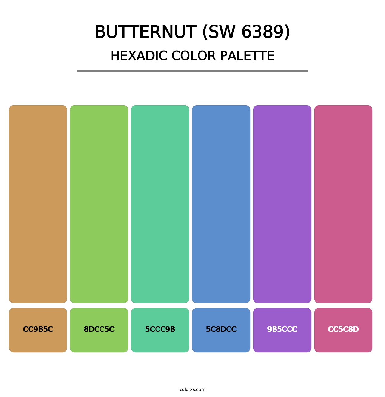Butternut (SW 6389) - Hexadic Color Palette